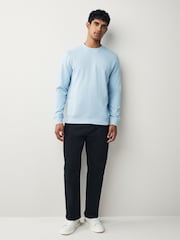BOSS Blue Westart Crew Neck Logo Sweat Top Jumper - Image 3 of 4