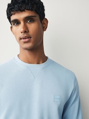 BOSS Blue Westart Crew Neck Logo Sweat Top Jumper - Image 4 of 4