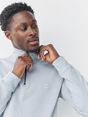 BOSS Blue Chrome Zetrust Quarter Zip Sweat Top - Image 3 of 8
