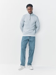 BOSS Blue Chrome Zetrust Quarter Zip Sweat Top - Image 4 of 8