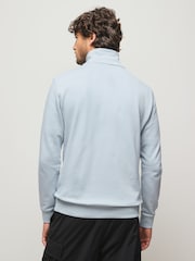 BOSS Blue Chrome Zetrust Quarter Zip Sweat Top - Image 6 of 8