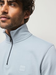 BOSS Blue Chrome Zetrust Quarter Zip Sweat Top - Image 7 of 8
