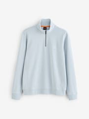 BOSS Blue Chrome Zetrust Quarter Zip Sweat Top - Image 8 of 8