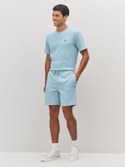 BOSS Blue Waffle Shorts - Image 3 of 5