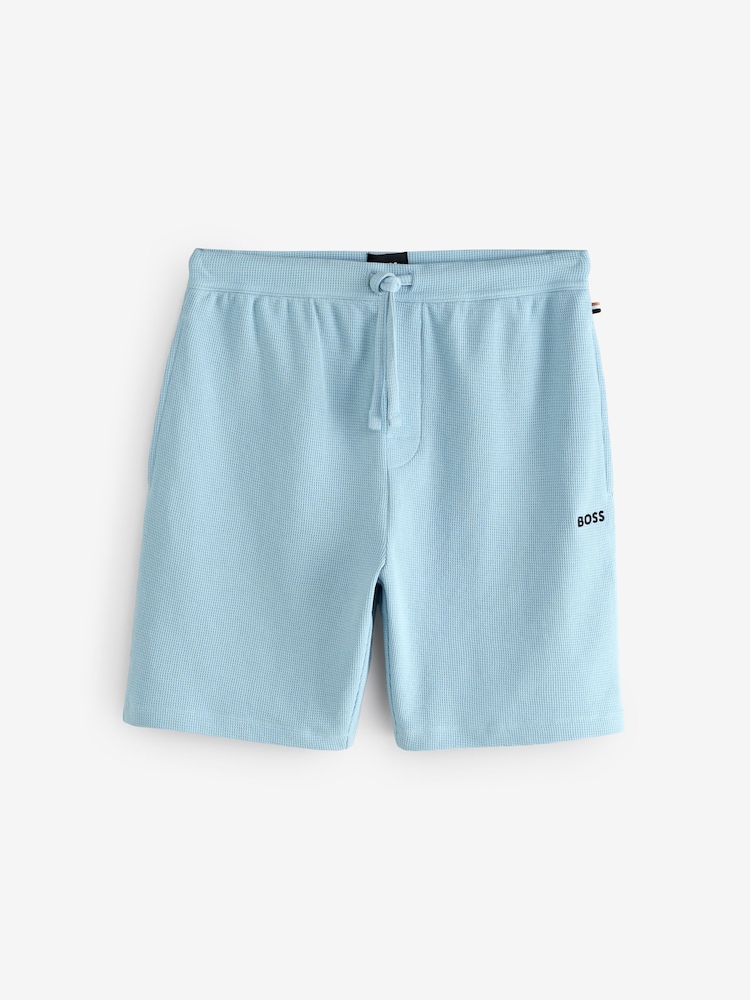 BOSS Blue Waffle Shorts - Image 5 of 5