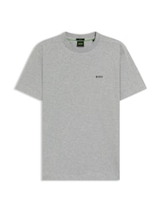 BOSS Silver Regular Fit Logo T-Shirt - Image 1 of 1