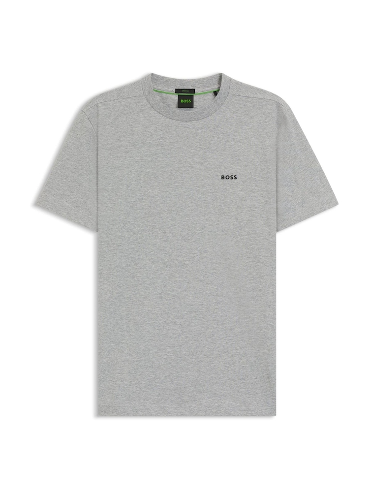 BOSS Silver Regular Fit Logo T-Shirt - Image 1 of 1