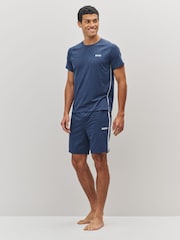 BOSS Blue Rise Side Detail Logo T-Shirt - Image 2 of 5