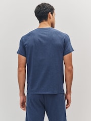 BOSS Blue Rise Side Detail Logo T-Shirt - Image 3 of 5