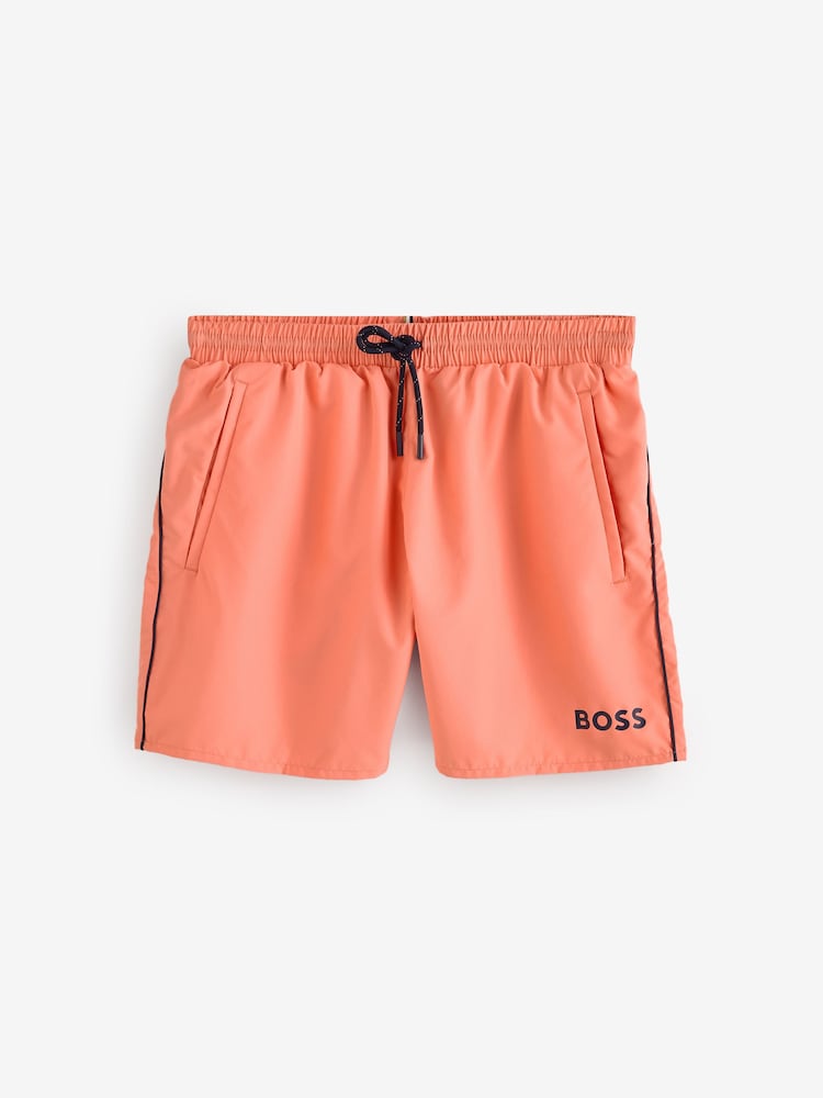 BOSS Pink Starfish Two Tone Logo Swim Shorts - Image 1 of 1