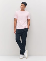 BOSS Pink Regular Fit Thompson Logo T-Shirt - Image 3 of 6
