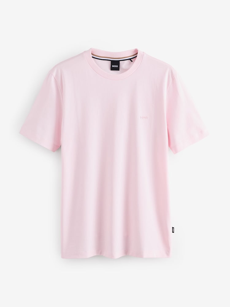 BOSS Pink Regular Fit Thompson Logo T-Shirt - Image 6 of 6