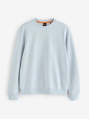 BOSS Grey Westart Crew Neck Logo Sweat Top Jumper - Image 1 of 1