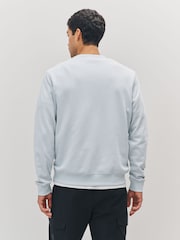 Gris claro - BOSS Westart Crew Neck Logo Sweat Top Jumper - Imagen 3 de 5