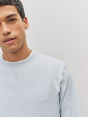 Gris claro - BOSS Westart Crew Neck Logo Sweat Top Jumper - Imagen 4 de 5
