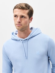 BOSS Blue Wetalk Logo Hoodie - Image 4 of 4