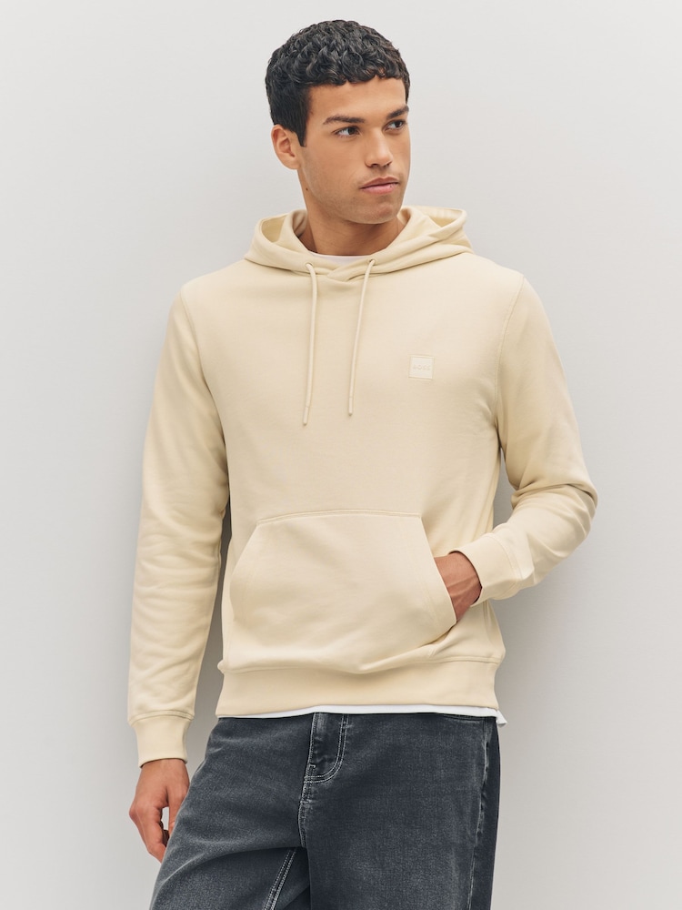 BOSS Yellow Wetalk Logo Hoodie - Image 1 of 5 BOSS Yellow Wetalk Logo Hoodie - Image 1 of 5