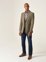 Skopes Natural Tailored Fit Padua Suede Effect Herringbone Jacket - Image 2 of 8