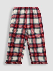 JoJo Maman Bébé Cream silver Woven Check Pretty Collar Pyjamas - Image 4 of 6