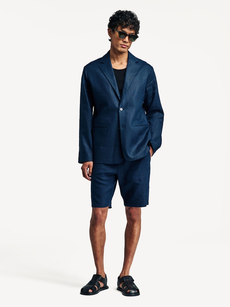 NN.07 Blue Timo Single Breasted Unlined Suit Jacket - Image 2 of 8