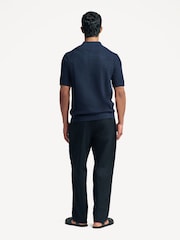 NN.07 Blue Nolan Button Through Knit Short Sleeve Shirt - Image 3 of 7