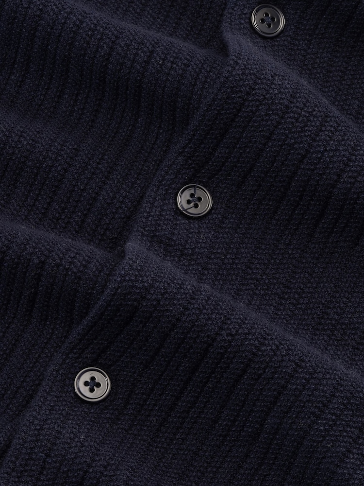 NN.07 Blue Nolan Button Through Knit Short Sleeve Shirt - Image 7 of 7
