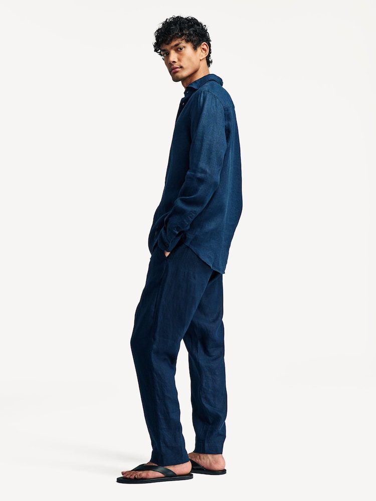 NN.07 Blue Andrew Cut Away Collar Long Sleeve Shirt - Image 2 of 9 NN.07 Blue Andrew Cut Away Collar Long Sleeve Shirt - Image 2 of 9