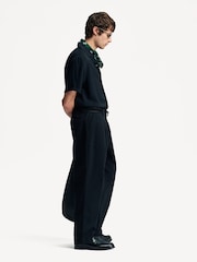 NN.07 Black Hank Camp Collar Textured Short Sleeve Shirt - Image 15 of 19