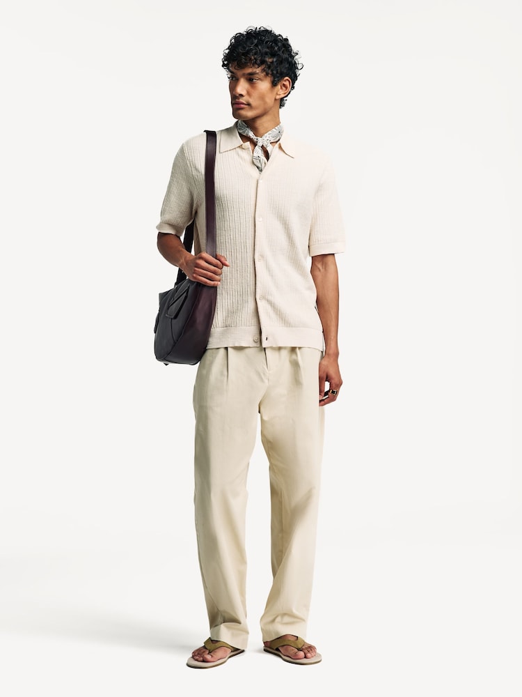NN.07 Natural Nolan Button Through Knit Short Sleeve Shirt - Image 2 of 6