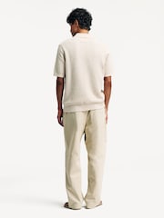 NN.07 Natural Nolan Button Through Knit Short Sleeve Shirt - Image 4 of 6