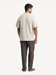 NN.07 Green Julio All Over Boucle Jacquard Short Sleeve Shirt - Image 3 of 7