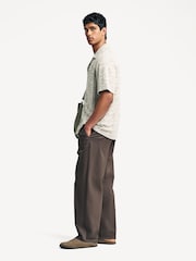 NN.07 Green Julio All Over Boucle Jacquard Short Sleeve Shirt - Image 4 of 7