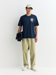 NN.07 Blue Pedro Embroidered Flower T-Shirt - Image 2 of 7