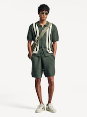NN.07 Green Marc Textured Drawstrong Shorts - Image 1 of 6