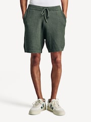 NN.07 Green Marc Textured Drawstrong Shorts - Image 2 of 6