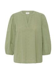 Kaffe Green KAjollia Cotton Blouse - Image 4 of 5