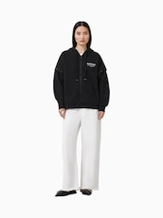 AllSaints Black 100% Organic Cotton Omnium Amphia Hoodie - Image 3 of 10