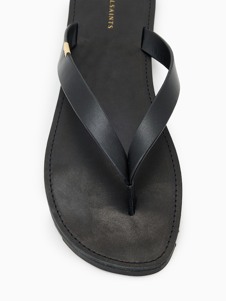 AllSaints Black Sydney Sandals - Image 6 of 6