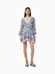 AllSaints Blue Zora Dress - Image 1 of 8