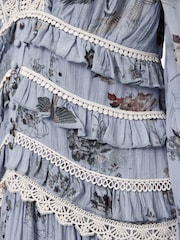 AllSaints Blue Zora Dress - Image 5 of 8