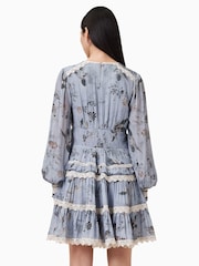 AllSaints Blue Zora Dress - Image 7 of 8