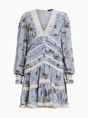 AllSaints Blue Zora Dress - Image 8 of 8
