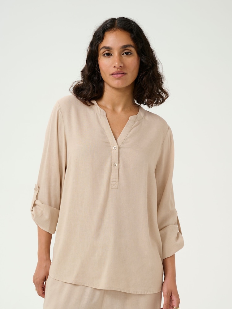 Kaffe Natural KAmilia Blouse - Image 1 of 6 Kaffe Natural KAmilia Blouse - Image 1 of 6