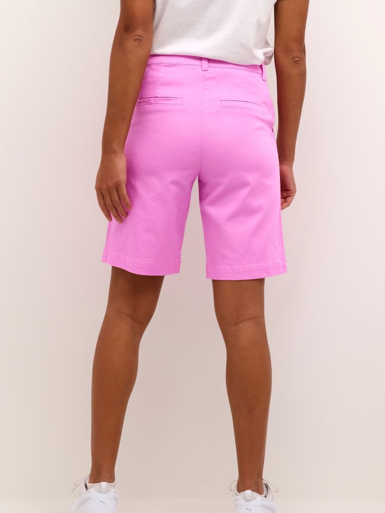 Kaffe Pink KAlea City High Waisted Long Shorts - Image 2 of 6 Kaffe Pink KAlea City High Waisted Long Shorts - Image 2 of 6