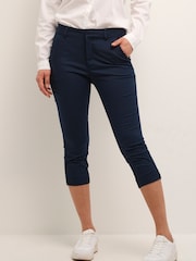 Kaffe Blue KAlea Capri Trousers - Image 1 of 6