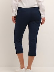 Kaffe Blue KAlea Capri Trousers - Image 2 of 6
