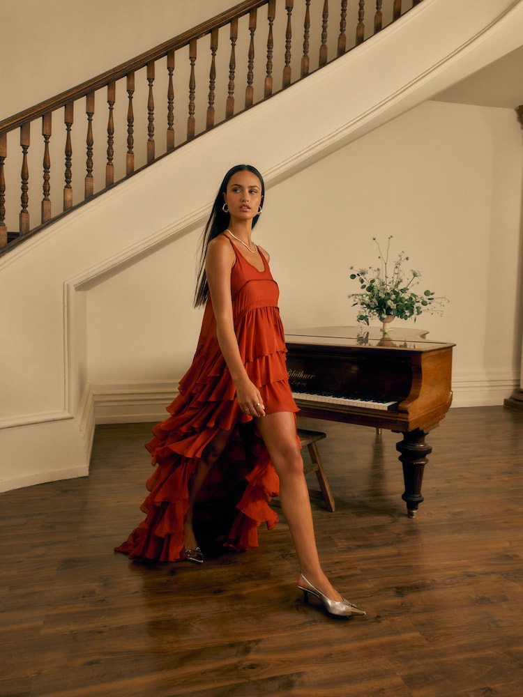 AllSaints Red Cavarly Dress - Image 1 of 10