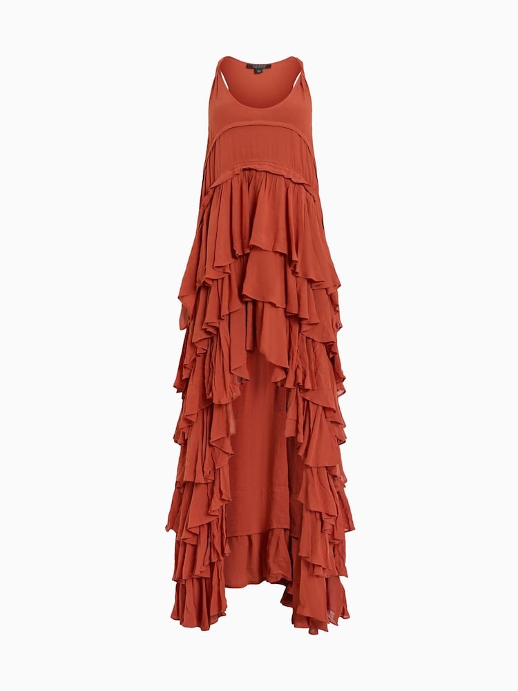 AllSaints Red Cavarly Dress - Image 10 of 10