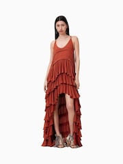 AllSaints Red Cavarly Dress - Image 3 of 10