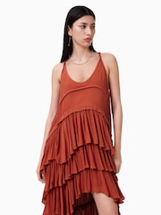 AllSaints Red Cavarly Dress - Image 5 of 10